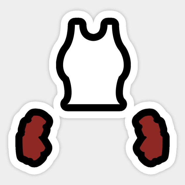 Minimalist Tifa, Final Fantasy 7 Sticker by PWCreate